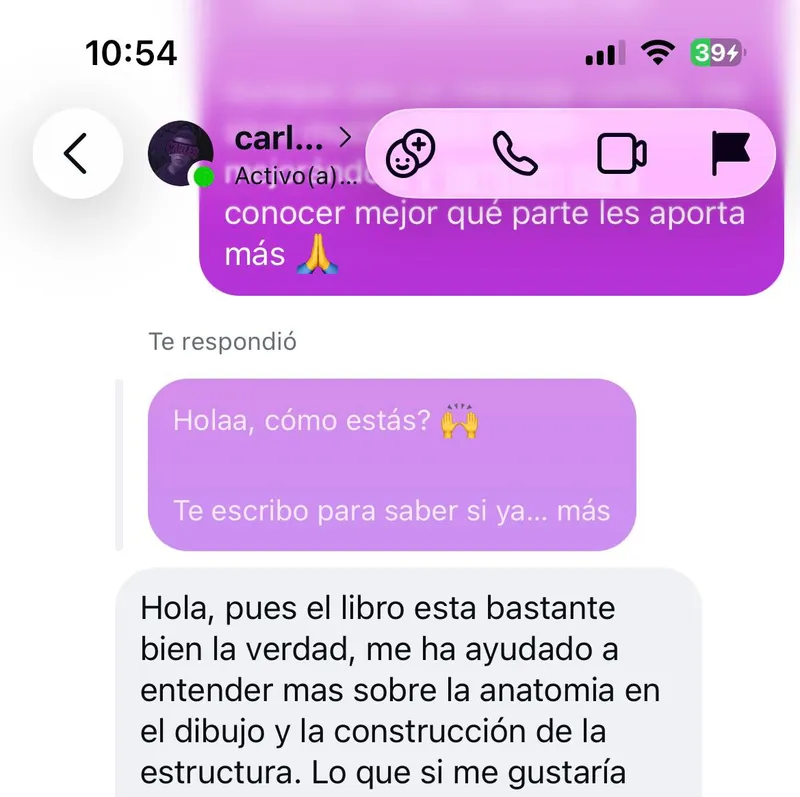 DM Instagram: el libro está bastante bien, me ayudó con la anatomía